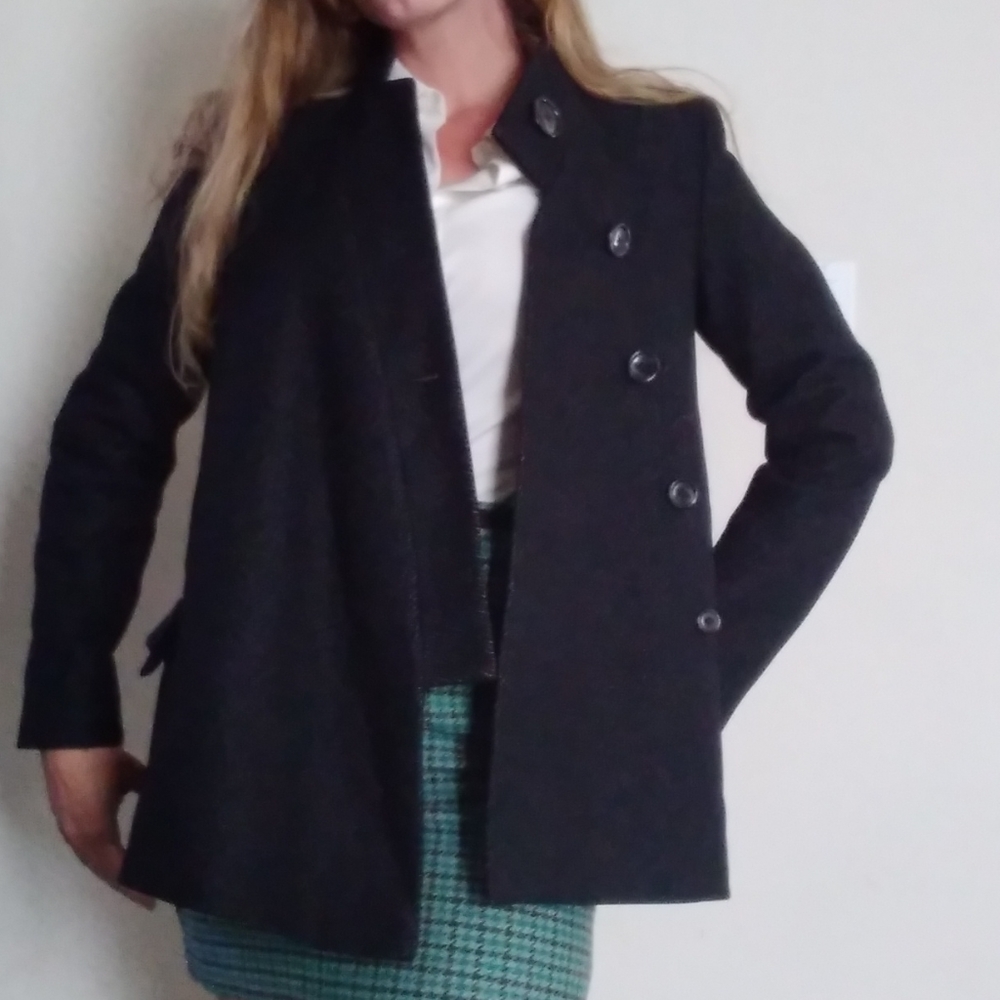 French Wool Asymmetric Minimalist Coat